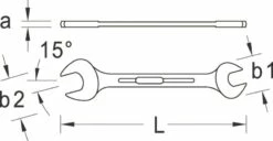 Gedore 7/8x1.1/16AF Doppelmaulschlüssel -WERKZEUGHANDEL ROEDER Verkäufe 78x1 116af