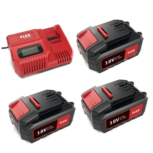 Flex Akku Pro Set 18 V, 3 Akkus + Ladegerät 3 Flex Akku Pro Set 18 V, 3 Akkus + Ladegerät
